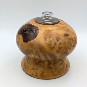 Listed artist Bob McKay wood turned oil diffuser box elder burl
